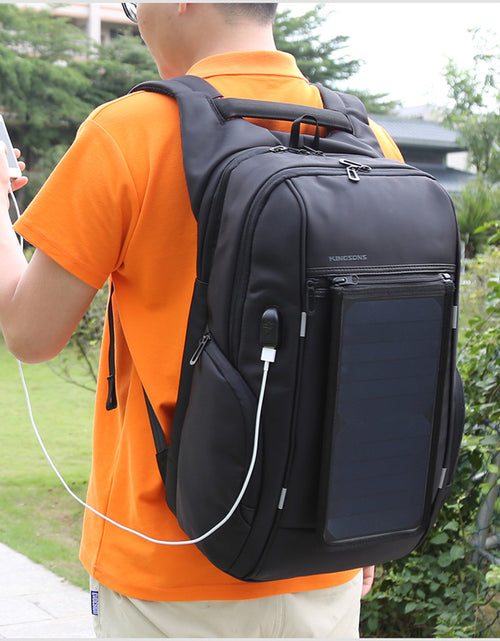 Load image into Gallery viewer, Solar Panel Charging Backpack
