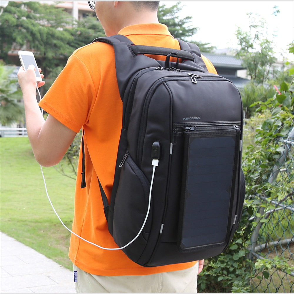 Solar Panel Charging Backpack