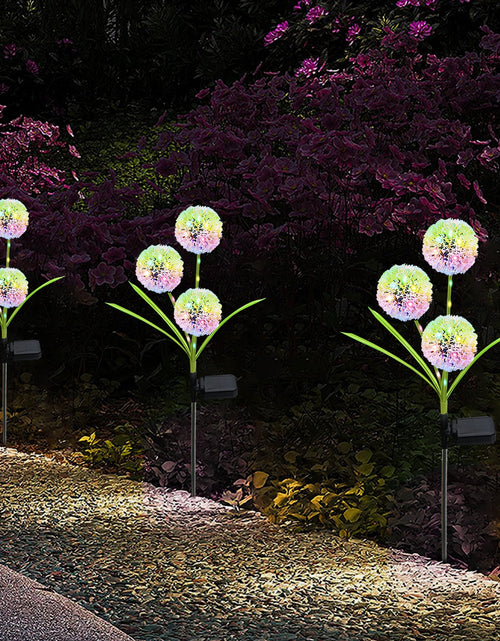 Load image into Gallery viewer, Solar Lights Outdoor Decorative 3 Heads Solar Dandelion Garden Lights
