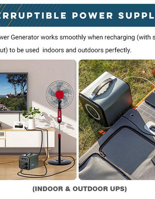 Load image into Gallery viewer, &lt;img src=&quot;portable power station.jpg&quot; alt=&quot;indoor &amp; outdoor portable power station&quot;/&gt;
