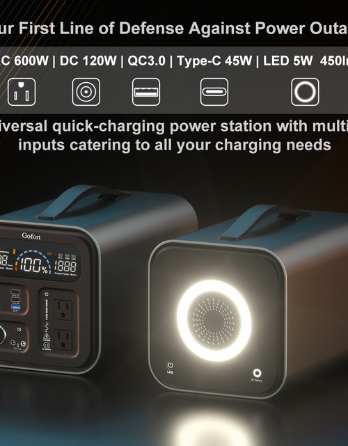 Load image into Gallery viewer, &lt;img src=&quot;portable power station.jpg&quot; alt=&quot;flash light portable power station&quot;/&gt;
